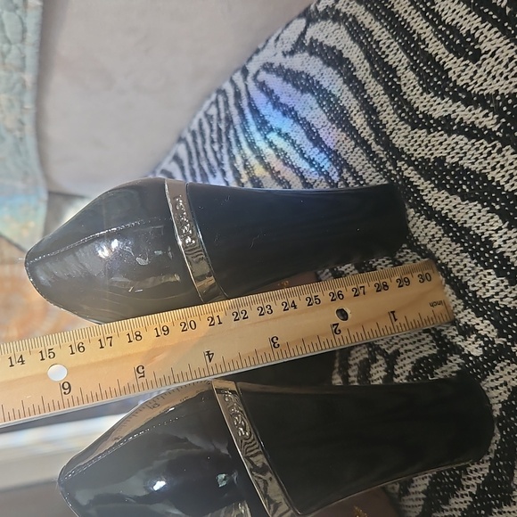 PRADA Women's Black Peep Toe Shoes - Picture 6 of 12